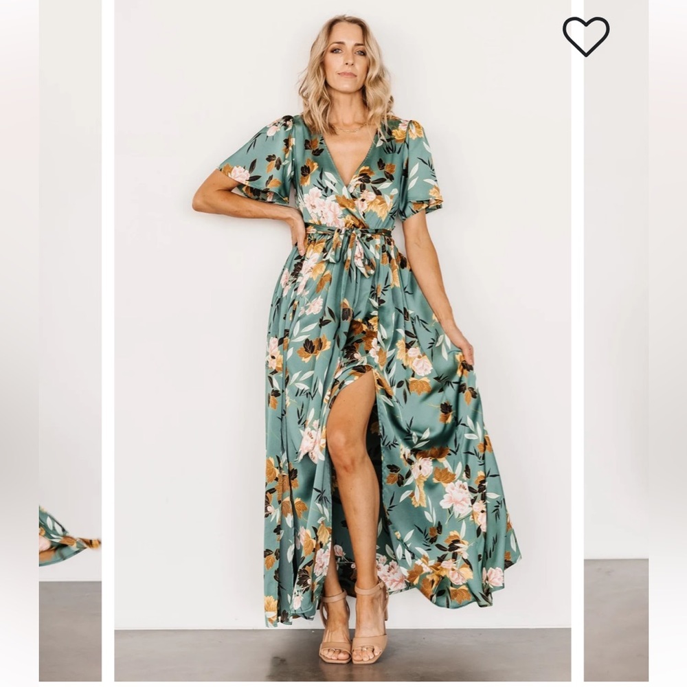 Baltic born Sicily satin maxi dress